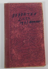Document - COMBINED PENSIONERS' ASSOCIATION: MEMBERS REGISTER 1961, 1961-1962