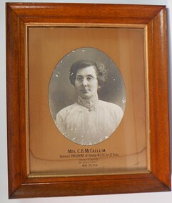 Photograph - PORTRAIT OF MRS C.B. MCCALLUM