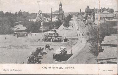 Postcard - CITY OF GREATER BENDIGO PALL MALL AND FOUNTAIN