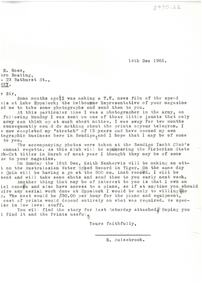 Document - AULSEBROOK COLLECTION: CORRESPONDANCE FROM R. AULSEBROOK, 1966