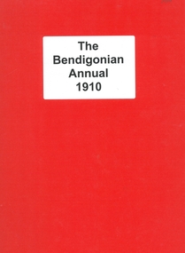 Book - THE BENDIGONIAN ANNUAL 1910