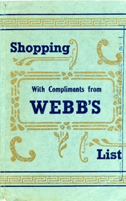 Ephemera - W.G. WEBB ADVERTISING, 1940