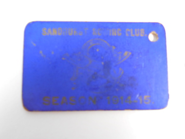 Document - TICKET - SANDHURST ROWING CLUB MEMBER'S TICKET, 1914 - 1915
