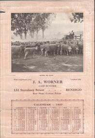 Document - CALENDAR COLLECTION: J.A. WORNER