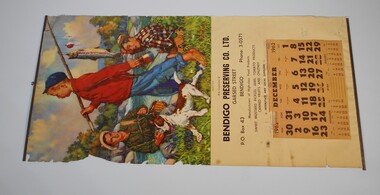 Document - CALENDAR COLLECTION: BENDIGO PRESERVING CO. LTD