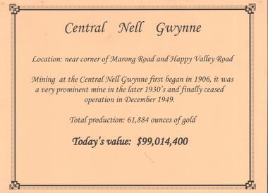 Document - CENTRAL NELL GWYNNE GOLD MINE