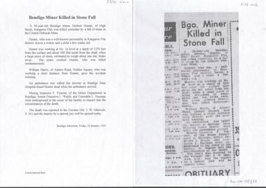 Newspaper - CENTRAL DEBORAH GOLD MINE MINING FATALITY