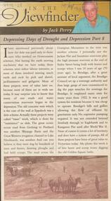 Newspaper - JACK PERRY COLLECTION: DEPRESSION DAYS OF DROUGHT AND DEPRESSION PART 8