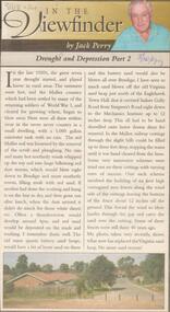 Newspaper - JACK PERRY COLLECTION: DROUGHT AND DEPRESSION PART 2