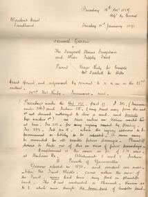 Document - CONNOLLY, TATCHELL, DUNLOP COLLECTION:
