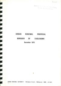 Book - URBAN RENEWAL PROPOSAL BOROUGH OF EAGLEHAWK