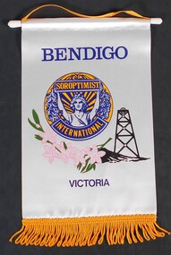 Ephemera - SOROPTIMIST COLLECTION: SMALL BANNER FOR SOROPTIMIST BENDIGO, 1978 - 2015