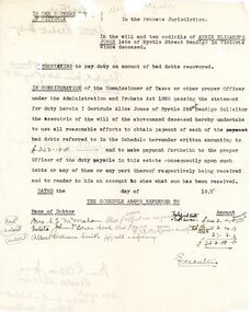 Document - G. ALICE JONES COLLECTION: LETTER UNDERTAKINGS TO PAY DUTY