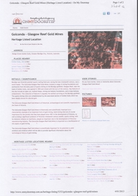 Document - DIAMOND HILL, GLASGOW GOLCONDA REEF GOLD MINE