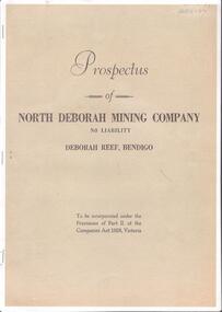Document - CENTRAL DEBORAH GOLD MINE COLLECTION: NORTH DEBORAH MINING COMPANY DEBORAH REEF BENDIGO