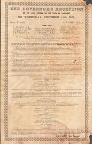 Document - GOVERNOR'S RECEPTION 1861