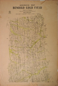 Map - STRUGNELL COLLECTION: BENDIGO GOLD FIELD GEOLOGICAL SURVEY, 1936