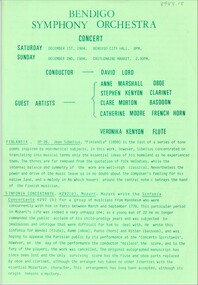 Document - BMTA COLLECTION: PROGRAMS AND FLYERS, 1984 - 2002