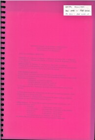 Document - BMTA COLLECTION: MINUTES, 1998 -2006