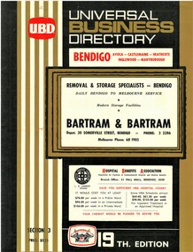 Document - UBD UNIVERSAL BUSINESS DIRECTORY - BENDIGO & DISTRICTS, 1969