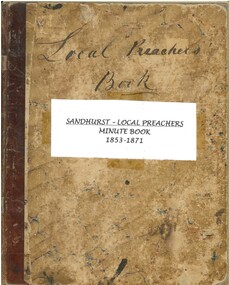 Book - FOREST STREET UNITING CHURCH COLLECTION: MINUTE BOOK, 1853-1871