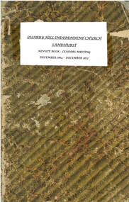Book - FOREST STREET UNITING CHURCH COLLECTION: MINUTE BOOK, 1864-1872