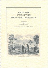 Book - LETTERS FROM THE BENDIGO DIGGINGS
