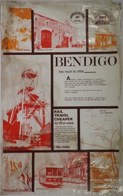 Document - JAMES LERK COLLECTION: TWO PART COLOURED POSTER ADVERTIDSING BENDIGO