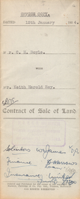 Document - H.A. & S.R. WILKINSON COLLECTION: CONTRACT OF SALE