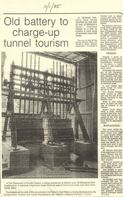 Document - LONG GULLY HISTORY GROUP COLLECTION:OLD BATTERY TO CHARGE-UP TUNNEL TOURISM
