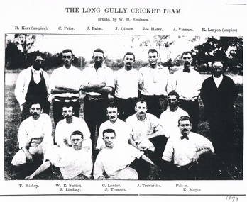 Document - LONG GULLY HISTORY GROUP COLLECTION:THE LONG GULLY CRICKET TEAM