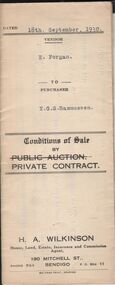 Document - H.A. & S.R. WILKINSON COLLECTION: CONDITION OF SALE