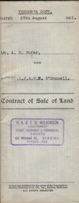 Document - H.A. & S.R. WILKINSON COLLECTION: CONDITION OF SALE