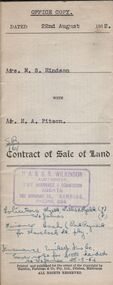 Document - H.A. & S.R. WILKINSON COLLECTION: CONDITION OF SALE