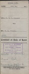 Document - H.A. & S.R. WILKINSON COLLECTION: CONDITION OF SALE