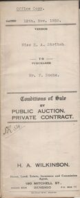 Document - H.A.& S.R. WILKINSON COLLECTION: CONDITION OF SALE