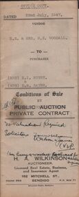 Document - H.A. & S.R. WILKINSON COLLECTION: CONDITION OF SALE