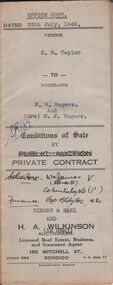 Document - H.A & S.R. WILKINSON COLLECTION: CONDITION OF SALE