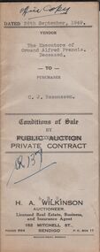 Document - H.A & S.R. WILKINSON COLLECTION: CONDITION OF SALE