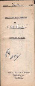 Document - H.A. & S.R. WILKINSON COLLECTION: CONDITION OF SALE