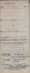 Document - H.A. & S.R. WILKINSON COLLECTION: CONDITION OF SALE