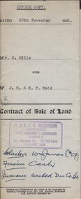 Document - H.A. & S.R. WILKINSON COLLECTION: CONDITIONS OF SALE