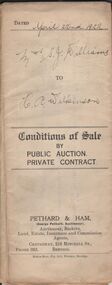 Document - H.A. & S.R. WILKINSON COLLECTION: CONDITION OF SALE