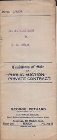 Document - H.A. & S.R. WILKINSON COLLECTION: CONDITION OF SALE