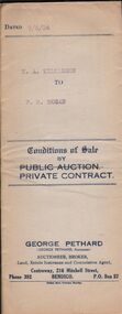 Document - H.A. & S.R. WILKINSON COLLECTION: CONDITION OF SALE