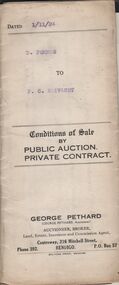 Document - H.A. & S.R. WILKINSON COLLECTION: CONDITION OF SALE