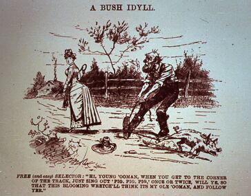 Slide - DIGGERS & MINING. LIFE OF THE SELECTORS, c1885