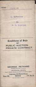 Document - H.A. & S.R. WILKINSON COLLECTION: CONDITION OF SALE