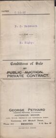 Document - H.A. & S.R. WILKINSON COLLECTION: CONDITION OF SALE