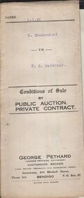 Document - H.A. & S.R. WILKINSON COLLECTION: CONDITION OF SALE